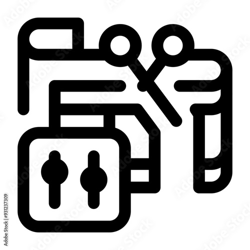 Video Editing Line Icon