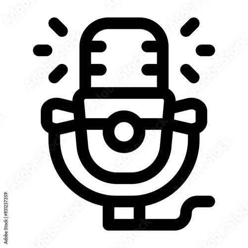 Microphone Audio Line Icon