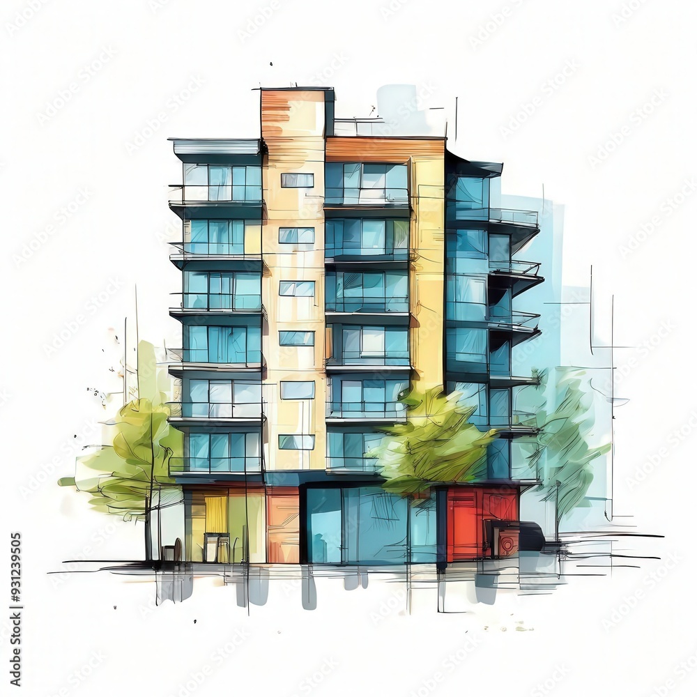 the AI Image Generator, apartment building. Condominium the AI Image Generator, apartment building. Condominium