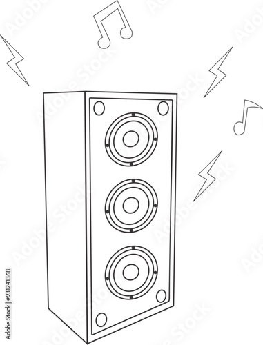 Sound Speaker Outline