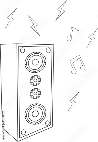 Sound Speaker Outline