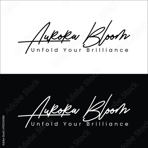 Aukokw Bloom signature logo design
