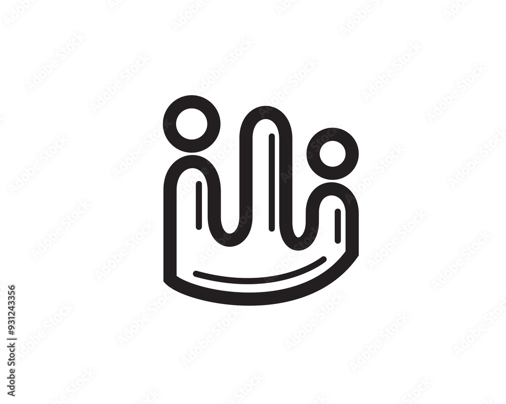 abstract line crown elegance luxury logo design template illustration abstract line crown elegance luxury logo design template illustration