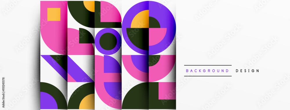 Geometric design abstract background - circles squares Geometric design abstract background - circles squares