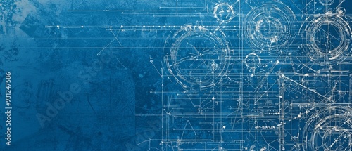 Detailed tech blueprint design, Generative AI