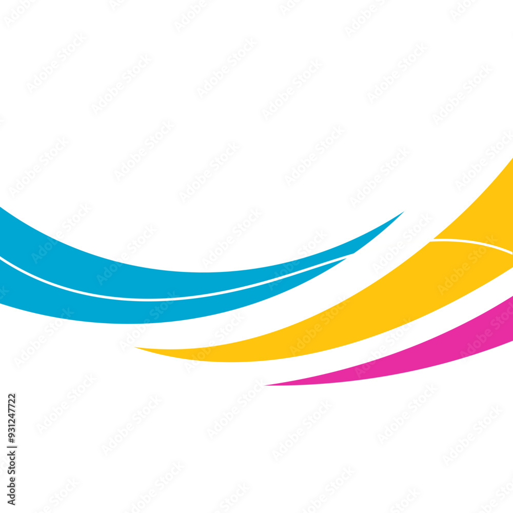 Obraz premium Business Wave Border