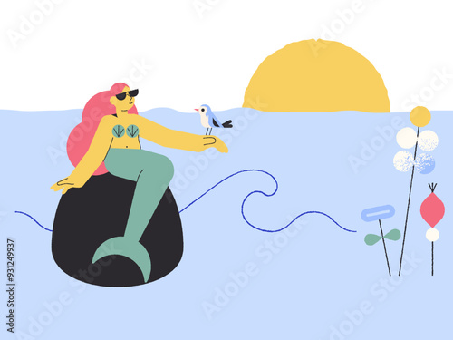 Mermaid in self isolation