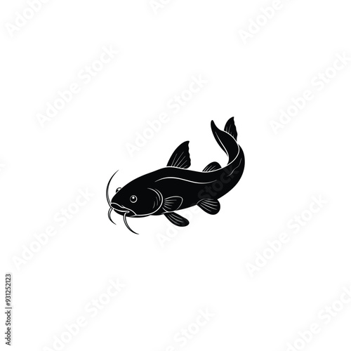 black and white wels catfish