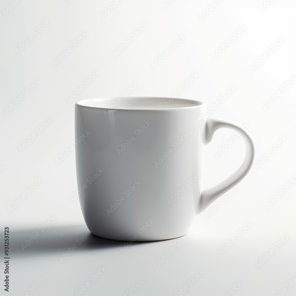 Minimalist White Ceramic Mug