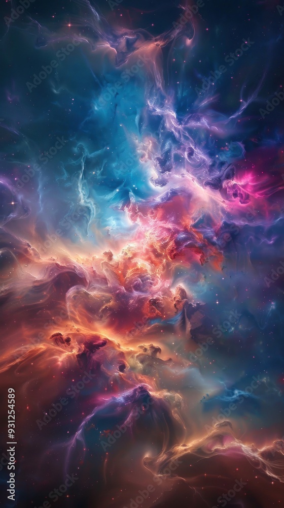 Obraz premium Cosmic Nebula: A Celestial Tapestry