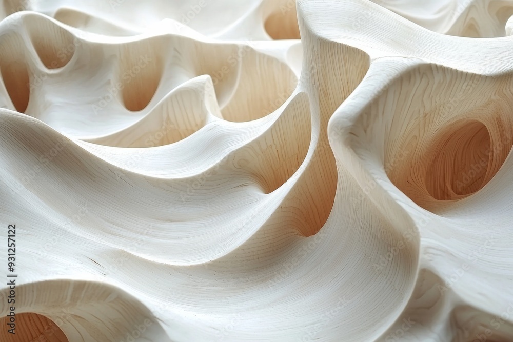 Abstract background of white plywood texture created with generative AI Abstract background of white plywood texture created with generative AI