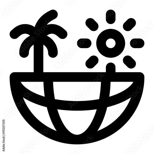 tropics, tropical, tropical zone, torrid zone, summer, weather, geography, geographic outline icon