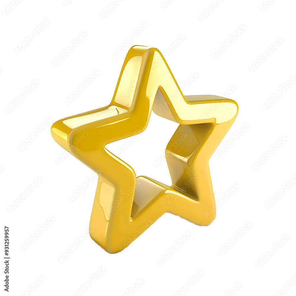 3d render star icon on transparent background 3d render star icon on transparent background