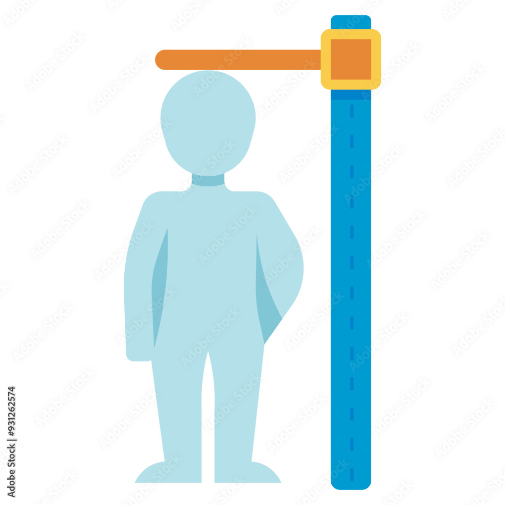 stadiometer for measuring human height flat icon stadiometer for measuring human height flat icon