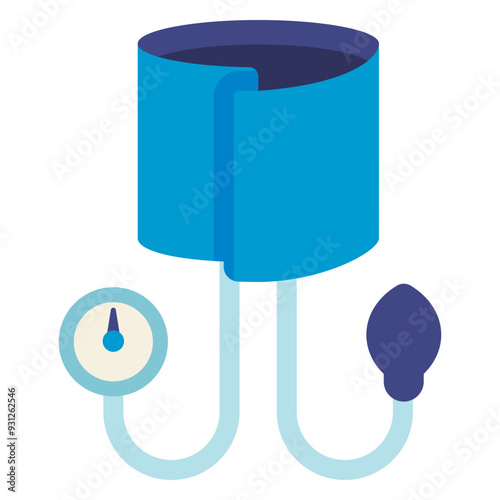 sphygmomanometer blood pressure monitor flat icon