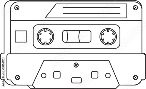 Cassette Tape Outline