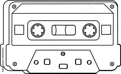 Cassette Tape Outline