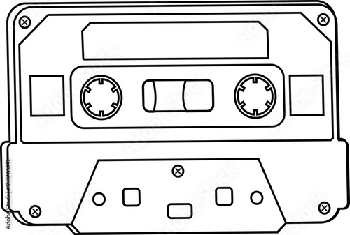 Cassette Tape Outline