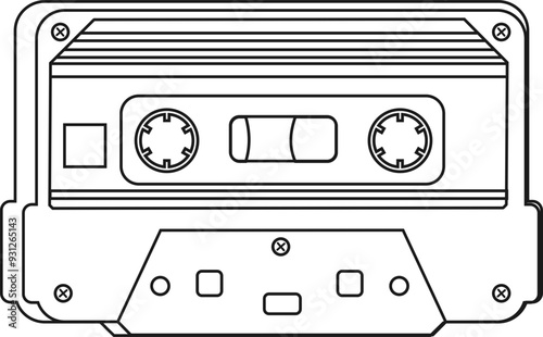 Cassette Tape Outline