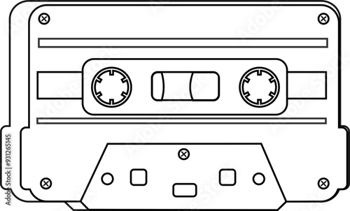 Cassette Tape Outline