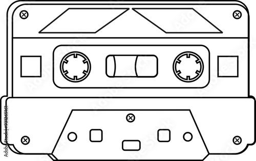 Cassette Tape Outline