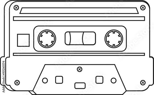 Cassette Tape Outline