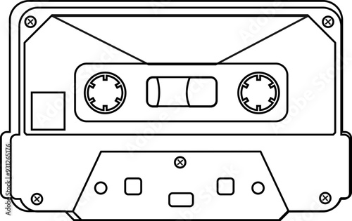 Cassette Tape Outline