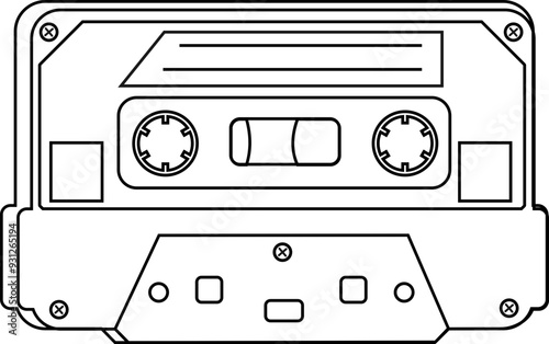 Cassette Tape Outline