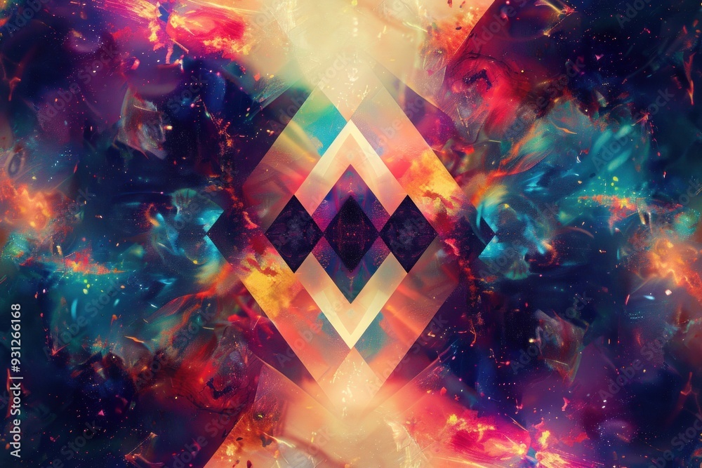 Abstract Geometric Pattern with Vibrant Colors Abstract Geometric Pattern with Vibrant Colors