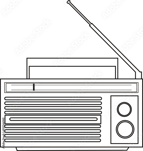 Radio Stereo Outline