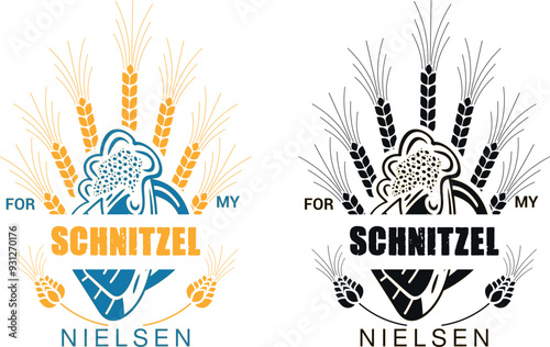 oktoberfest collection silhouette vector trendy design