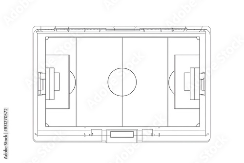 Sketch of architectural house design with blueprint and technical drawing photo