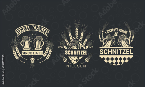 oktoberfest collection silhouette vector trendy design