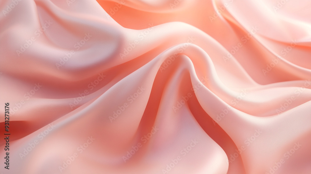 Soft pink silk fabric draped elegantly in natural light