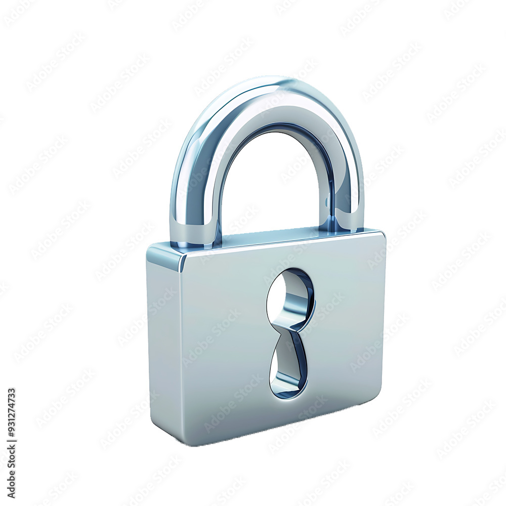 Padlock icon 3d on transparent background Padlock icon 3d on transparent background