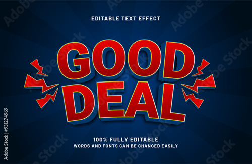 good deal editable text effect in sale and discount text style