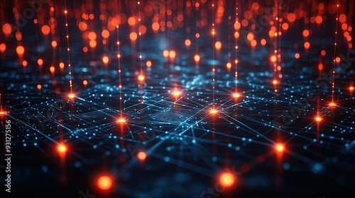 Image of connected social networks, Internet of Things concept, avatars, media profiles circulating in cyberspace technology.