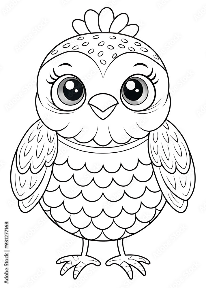 Naklejka premium Owl Coloring Pages for Kids: Enjoy Creative and Fun Learning Activities. Owl. Coloring. Kids. Fun. Creative