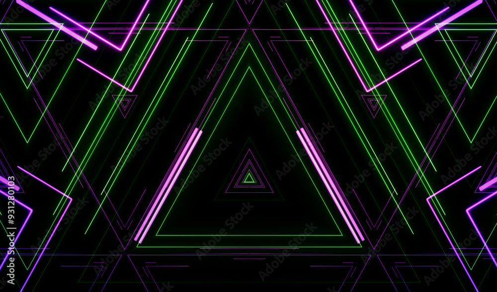 Abstract retro cyber laser digital colorful with glowing neon lights technology background.