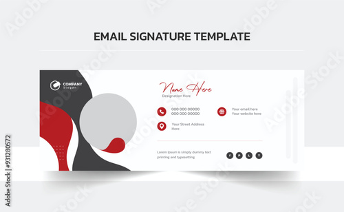 Email signature vector templates, Trendy email signature, Clean Email Template, Modern Professional awesome unique Corporate custom beautiful 
personal Office Email signature design template set with 