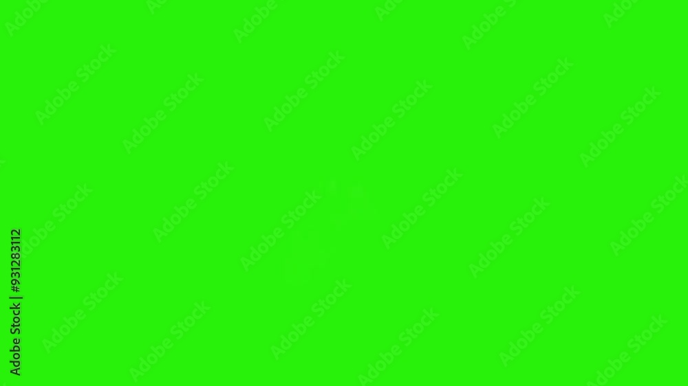 Realistic 4k gun shot muzzle flashes set isolated on isolated green screen transparent background
