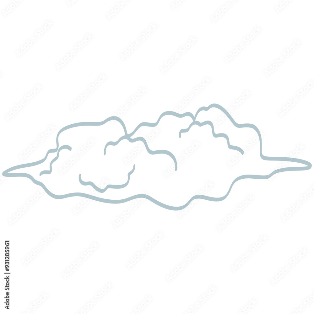Cloud Doodle Drawing Vector Illustration Icon Cloud Doodle Drawing Vector Illustration Icon