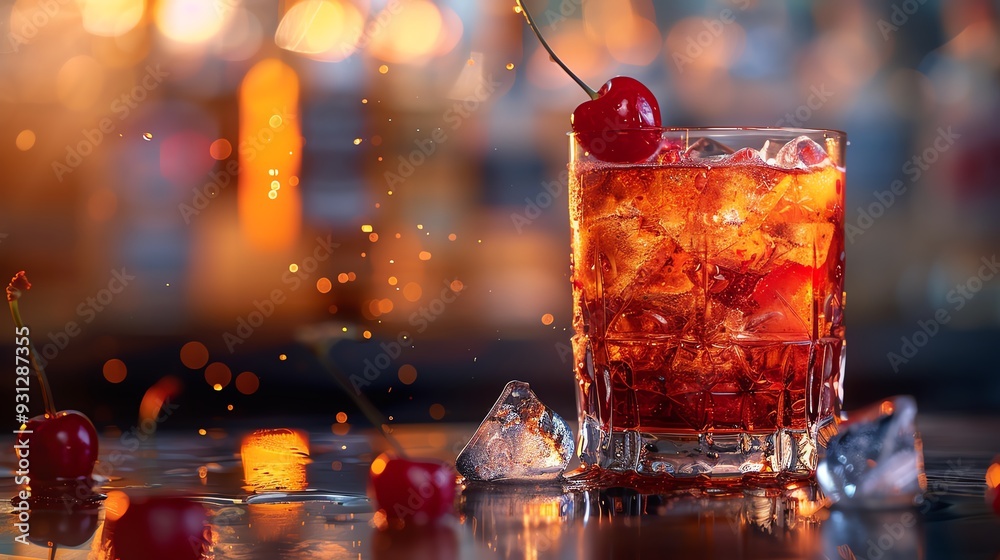 A hyper-realistic photograph of a cocktail drink A hyper-realistic photograph of a cocktail drink