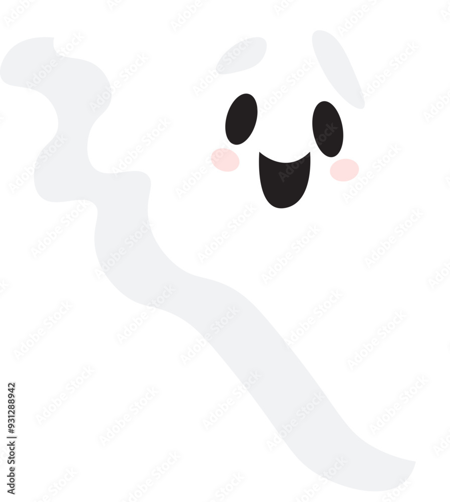 Naklejka premium Halloween Cute Ghost Illustration