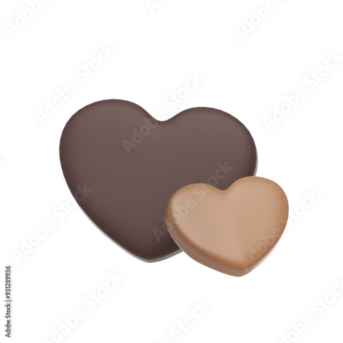 brown chocolate 3d illustration