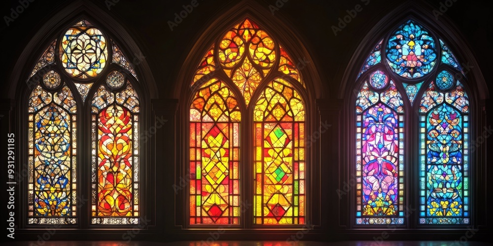 Fototapeta premium Church stained glass windows