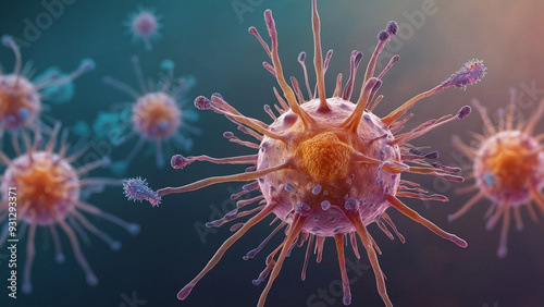 AI-Generated Art of Virus Cells and Bacteria