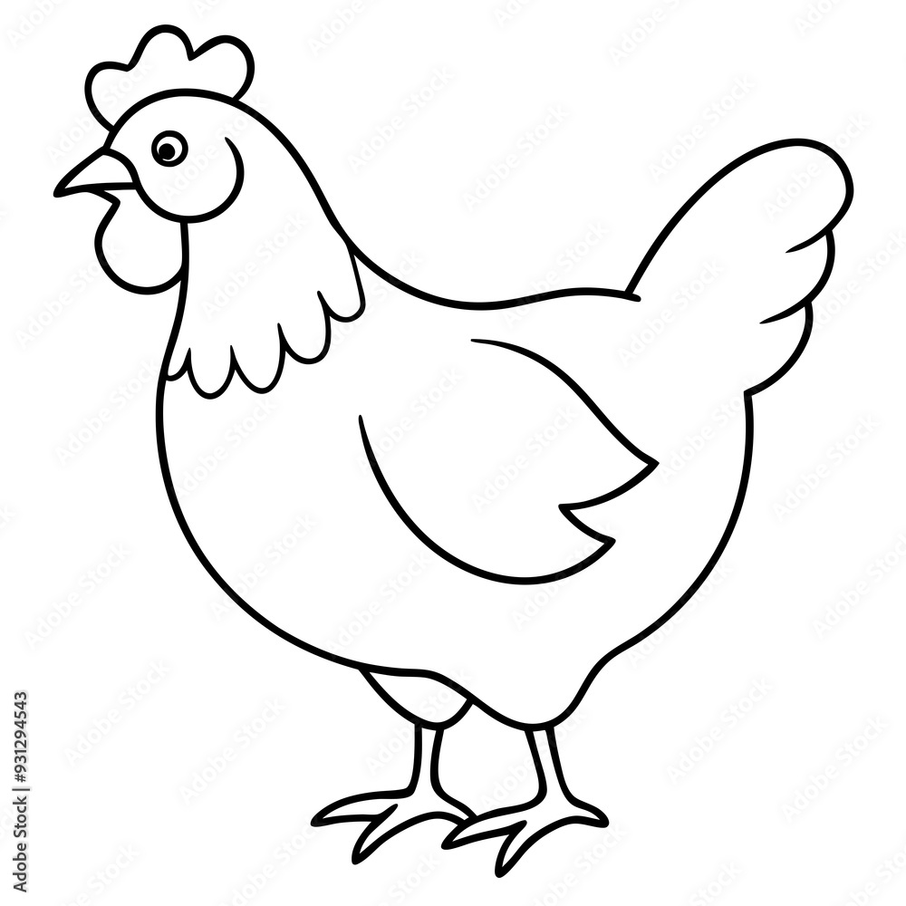 Fototapeta premiumChicken vector illustration. 