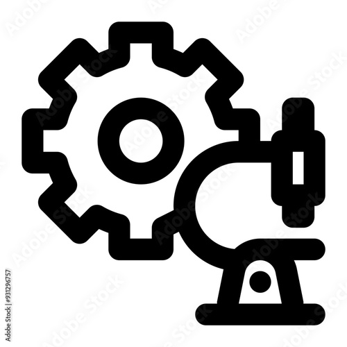 biological engineering, bioengineering, biology, genetic, engineering, biotechnology, microscope outline icon