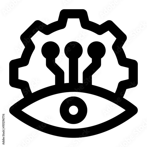 bionics, bionic eye, engineering, biological engineering, bioengineering, robotic outline icon